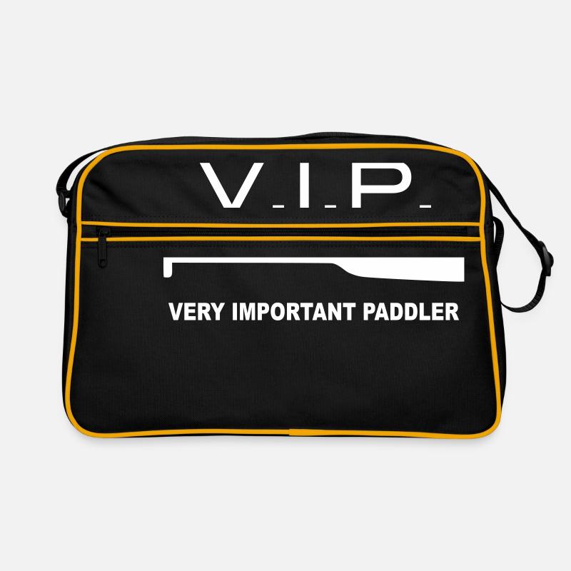 VIP Very Important Paddler Drachenboot Kanu 1c - Retro Tasche - Schwarz/Gold