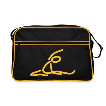 iYpsilon stretch - Retro Tasche - Schwarz/Gold - Vorne