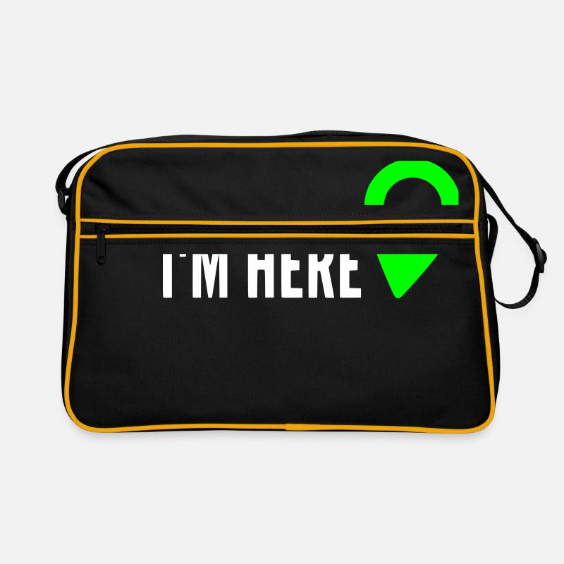 I'm HERE, Location, My Location, I'm here Retro Bag