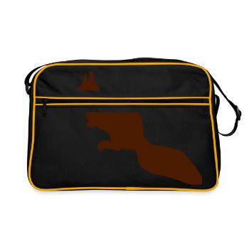 silhouette de vigilants écureuil tamia - Sac Retro - noir/or - Devant