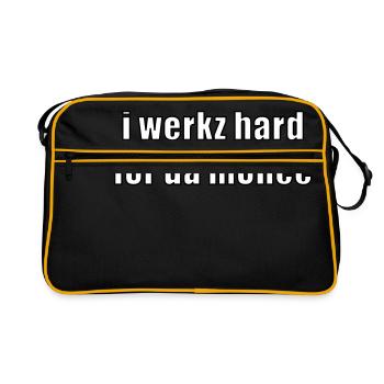 i werkz hard for da monee - Sac Retro - noir/or - Devant