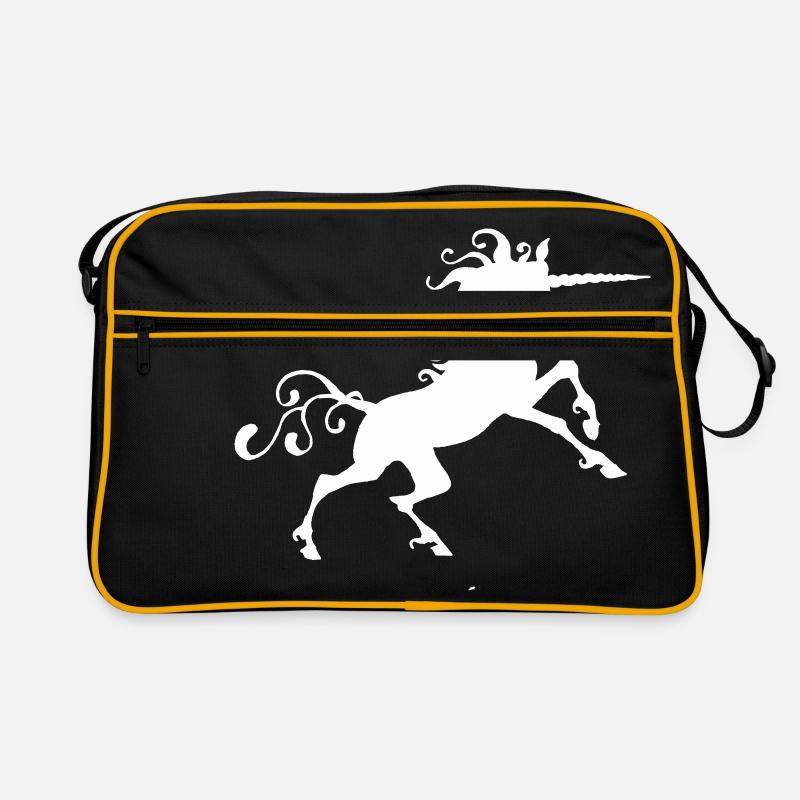 Heraldisches Einhorn Retro Tasche