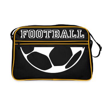 football - Retro Bag - black/gold - Front