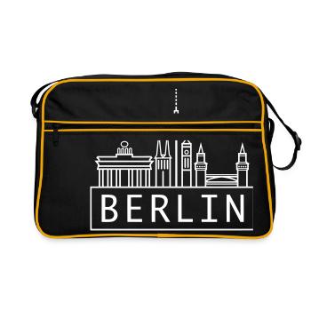 Berlin - Retro Tasche - Schwarz/Gold - Vorne