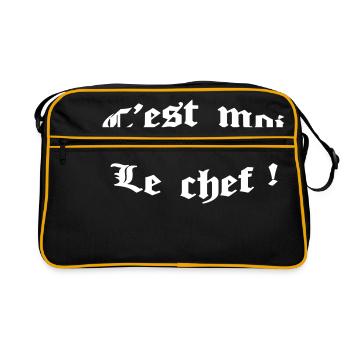 c'est moi le chef ! - Sac Retro - noir/or - Devant
