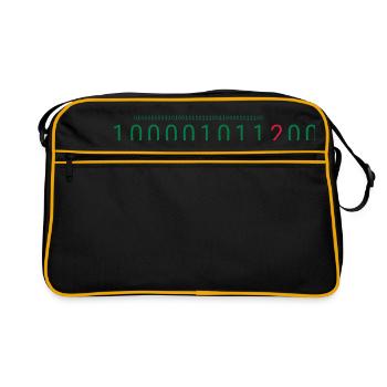 binary nightmare - Retro Tasche - Schwarz/Gold - Vorne
