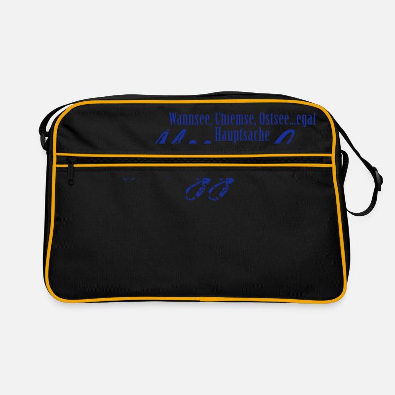 e e Design HauptsacheMueg - Retro Tasche - Schwarz/Gold