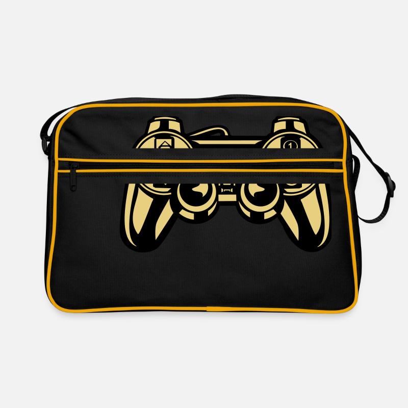 Gaming - Retro Tasche - Schwarz/Gold