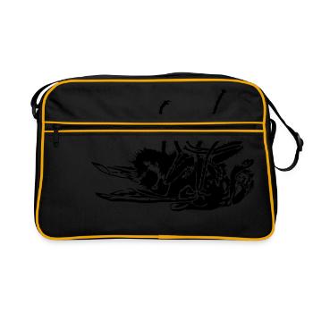 mouche morte - Sac Retro - noir/or - Devant