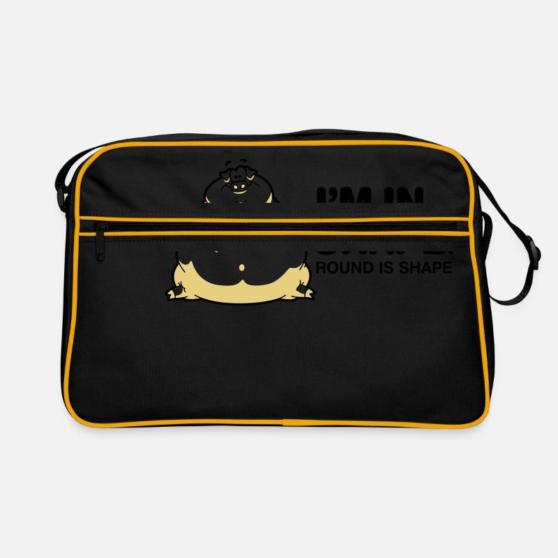 Ich bin gut in Form. Rund ist auch eine Form. Retro Tasche