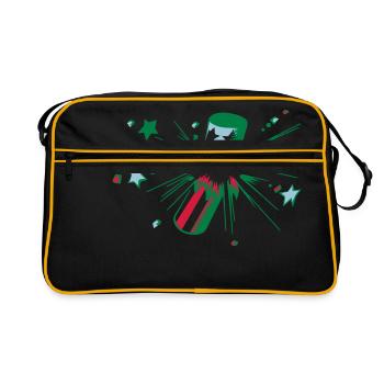 Explosion Pops idée cadeau Fireworks Party - Sac Retro - noir/or - Devant