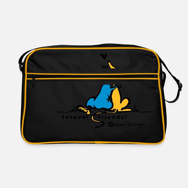 toujours amis - Sac Retro - noir/or