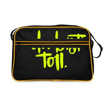 Du bist toll! - Retro Tasche - Schwarz/Gold - Vorne