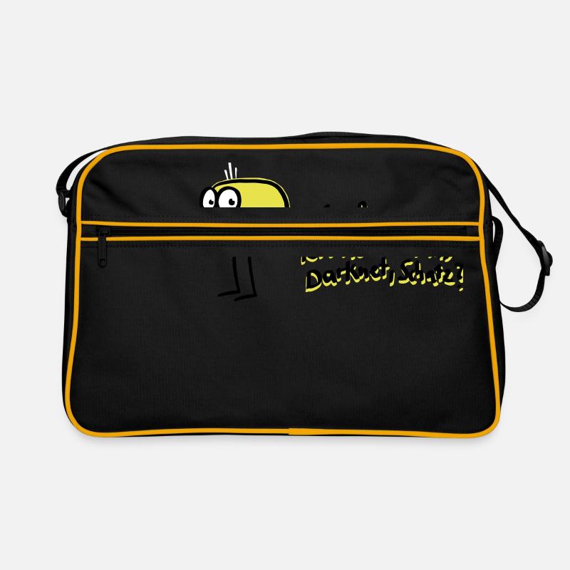 Wie komme ich nochmal ins Darknet, Schatz? - Retro Tasche - Schwarz/Gold