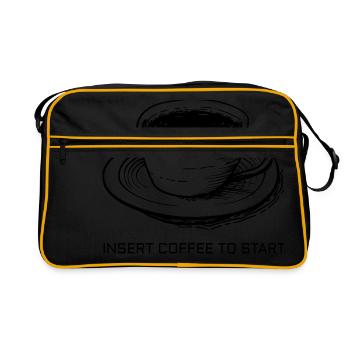 Insert Coffee To Start - Sac Retro - noir/or - Devant