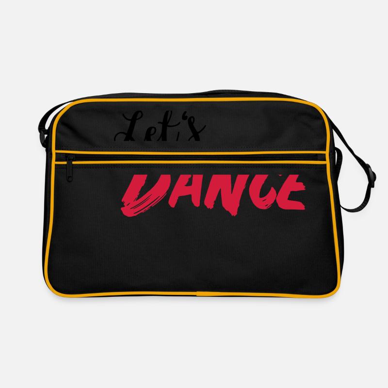 Let's DANCE - Lass uns tanzen - Retro Tasche - Schwarz/Gold