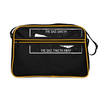 Pen and paper tod und würfel - Retro Tasche - Schwarz/Gold - Vorne