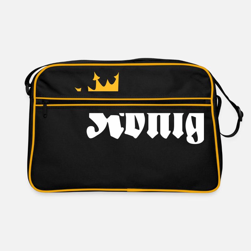 König - Retro Tasche - Schwarz/Gold