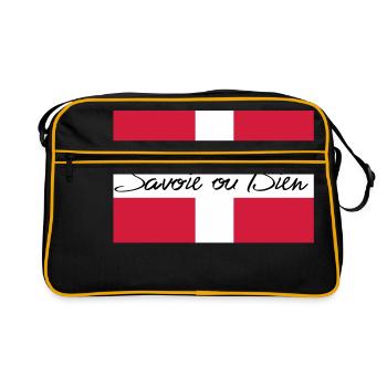 drapeau Savoie - Sac Retro - noir/or - Devant