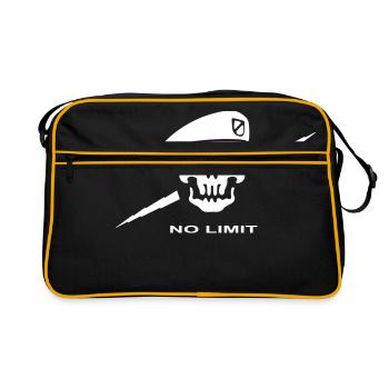 Tete de mort beret - Sac Retro - noir/or - Devant