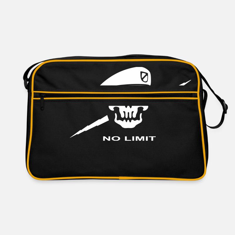 Tete de mort beret - Sac Retro - noir/or