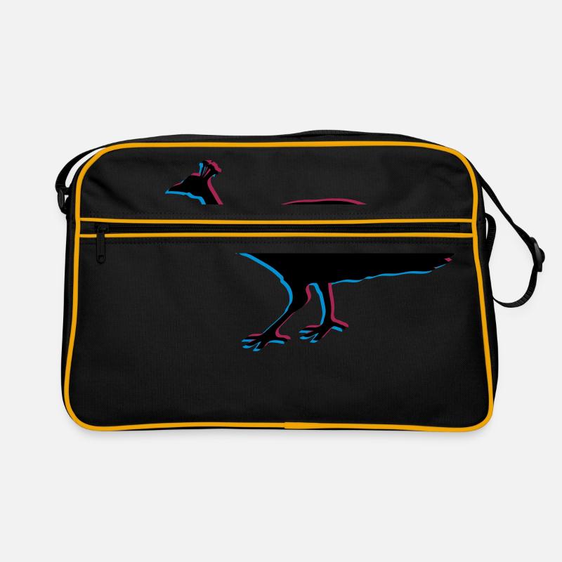 3d bird silhouette outline shadow peacock pheasant feather Retro Bag