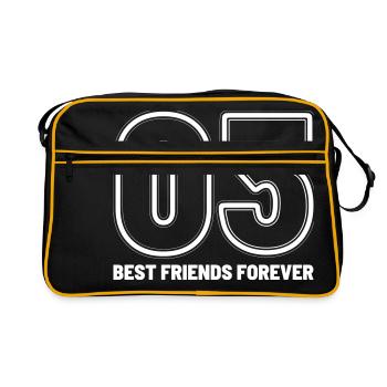 03 Best Friends Forever meilleures amies cadeau - Sac Retro - noir/or - Devant