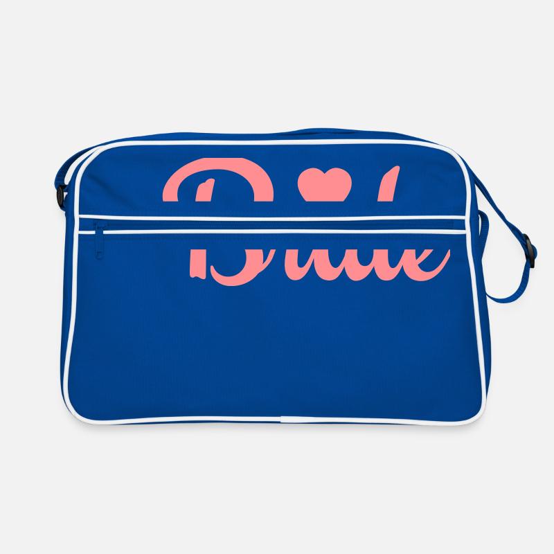 bride with heart 1c Retro Tasche