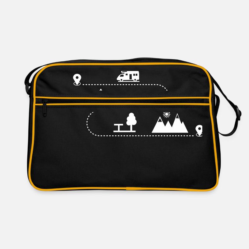 Wohnmobil - Retro Tasche - Schwarz/Gold