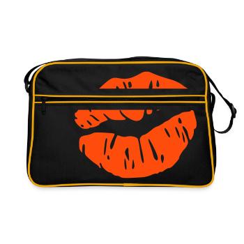 Kuss - Retro Tasche - Schwarz/Gold - Vorne