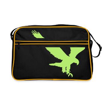 Adler - Retro Tasche - Schwarz/Gold - Vorne