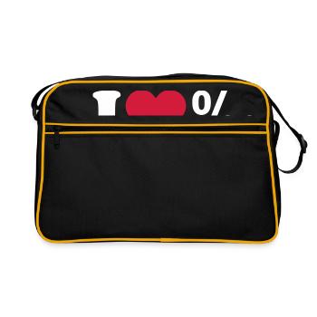 I love Alcool - Sac Retro - noir/or - Devant
