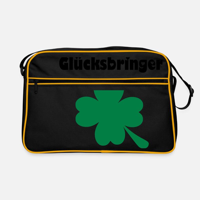 Kleeblatt - Retro Tasche - Schwarz/Gold