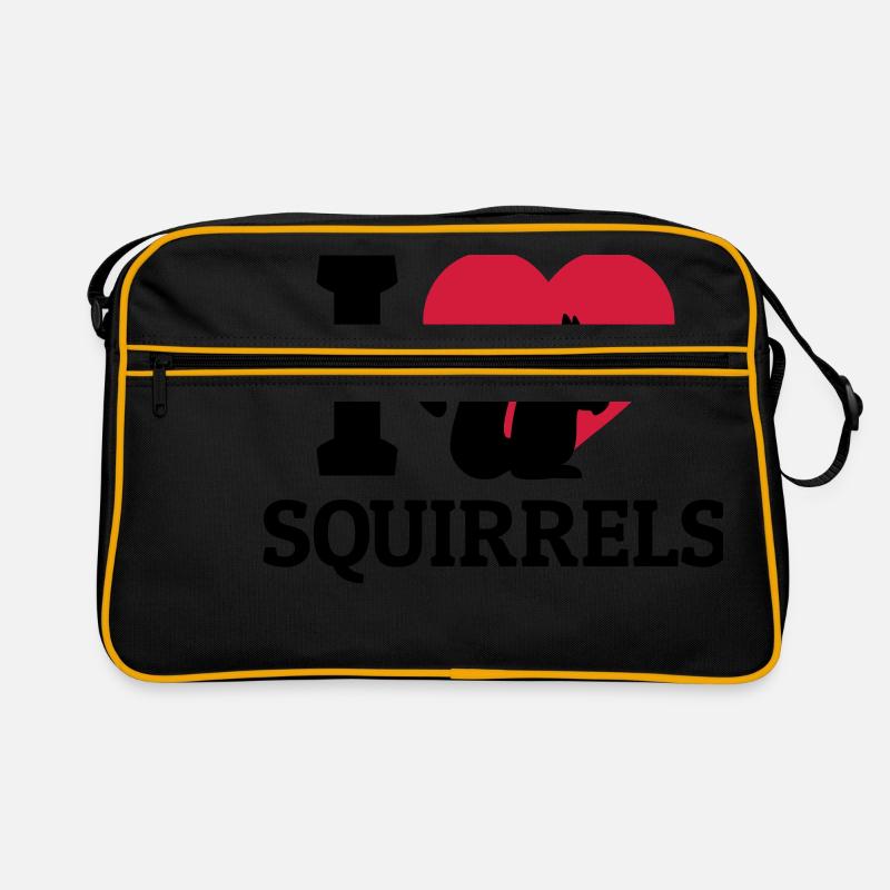 I love Squirrels Retro Tasche