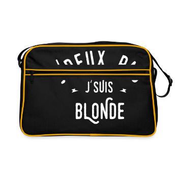 j'peux j'suis blonde - Sac Retro - noir/or - Devant