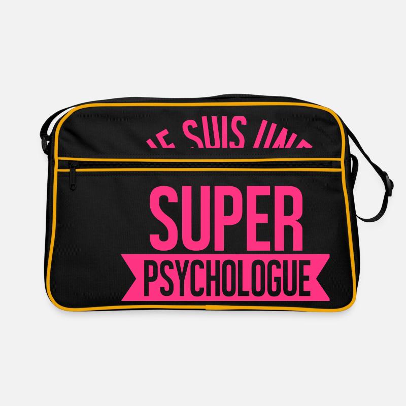 je suis une super psychologue - Sac Retro - noir/or