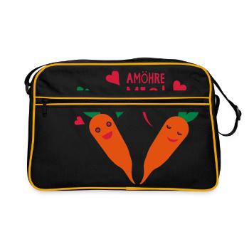 AMÖHRE MIO! - Retro Tasche - Schwarz/Gold - Vorne
