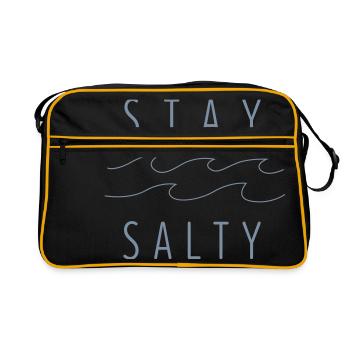 Stay Salty - Retro Tasche - Schwarz/Gold - Vorne