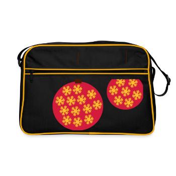 christmas ball - Retro Bag - black/gold - Front