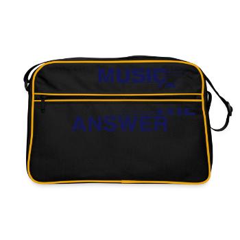 MUSIC IS THE ANSWER - Retro Bag - black/gold - Front