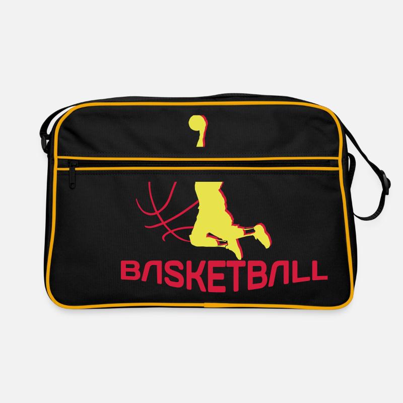 basketball.ai - Retro Tasche - Schwarz/Gold