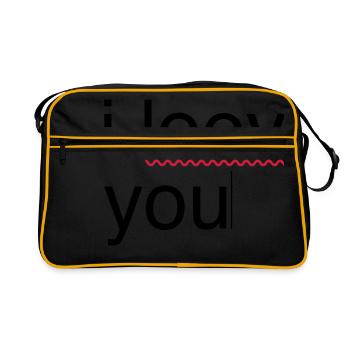 i love you error - Retro Bag - black/gold - Front