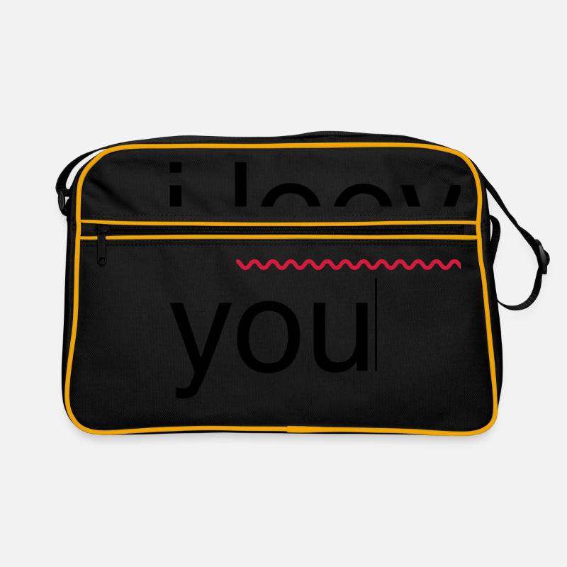 ich liebe dich Fehler Retro Tasche