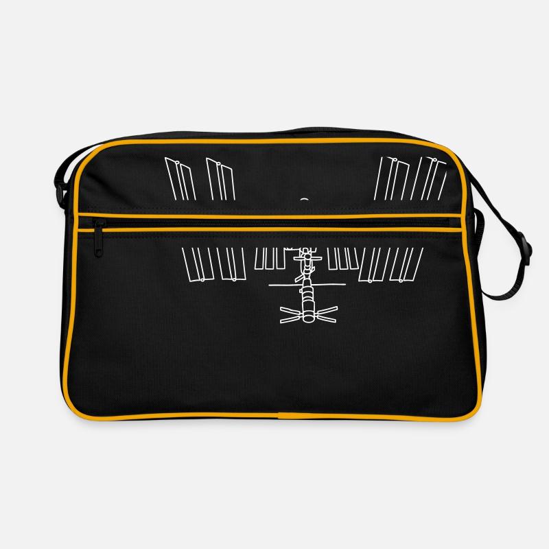 Raumstation ISS - Retro Tasche - Schwarz/Gold