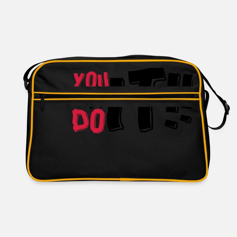 du kannst es schaffen - Retro Tasche - Schwarz/Gold