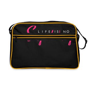 Life is no Sugarlicking - Denglisch for beginners - Retro Bag - black/gold - Front