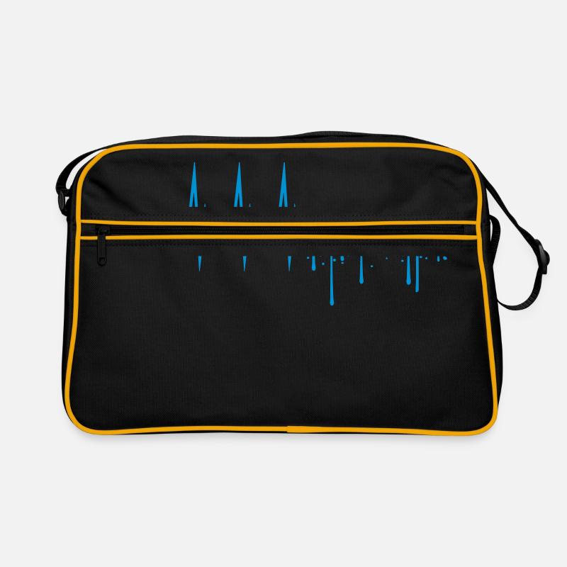 gouttes de pulvérisation humide graffiti ondes fréquence de ligne Sac Retro