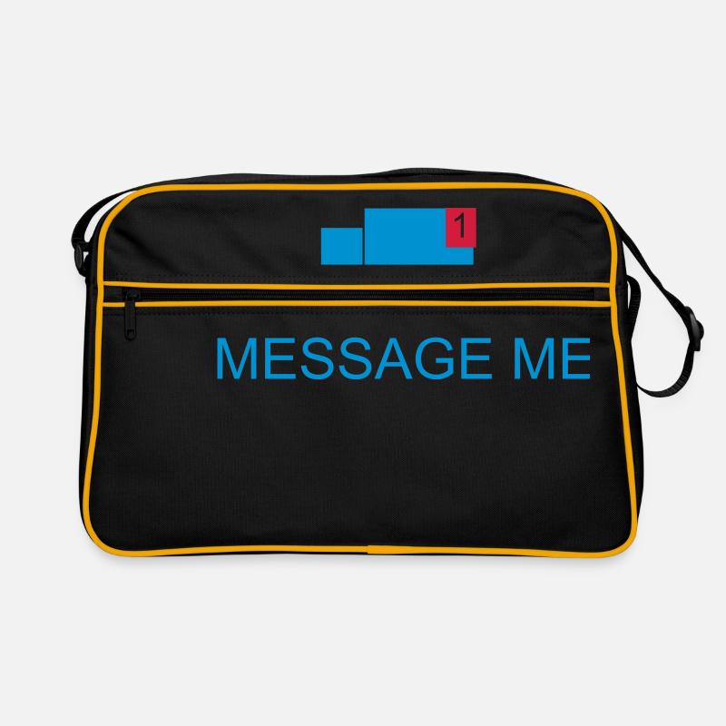 Message me / Mail me / Schreib mich an 2c Retro Tasche