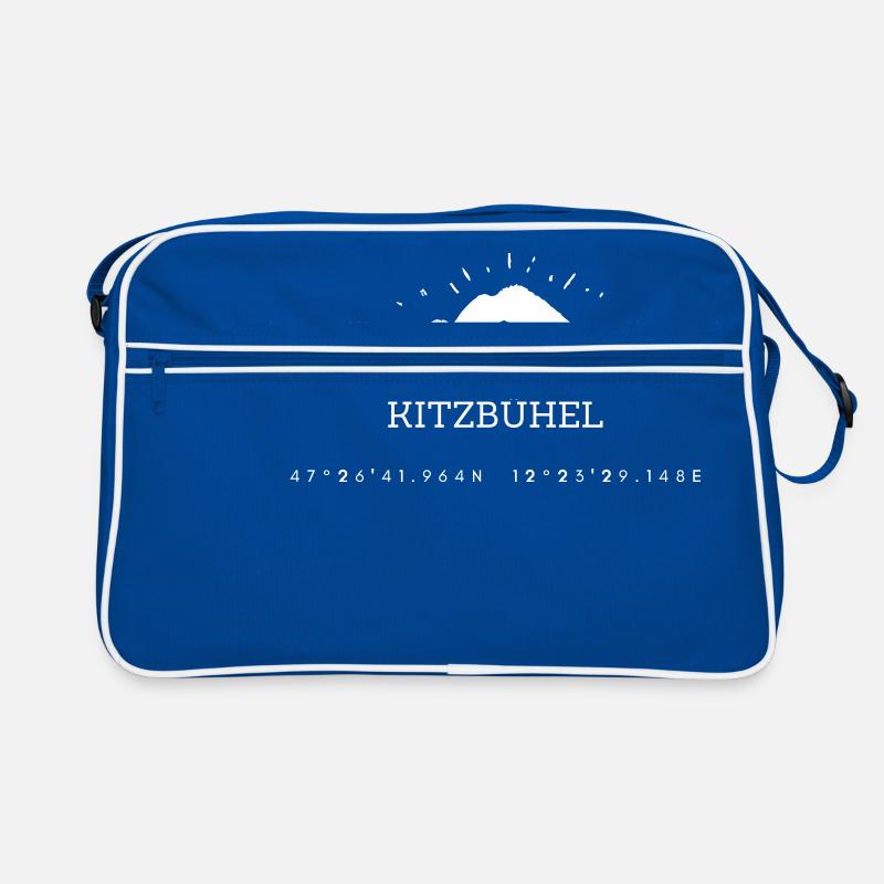 Minimalistisches Kitzbühel-Logo Retro Tasche
