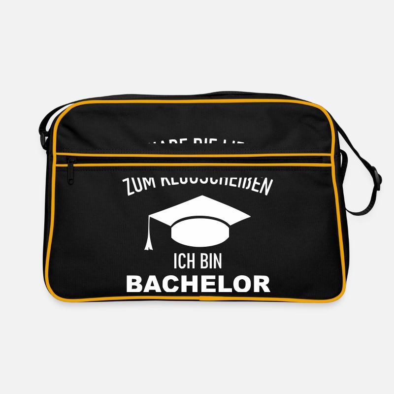 Bachelor Abschluss Titel Akademiker - Retro Tasche - Schwarz/Gold